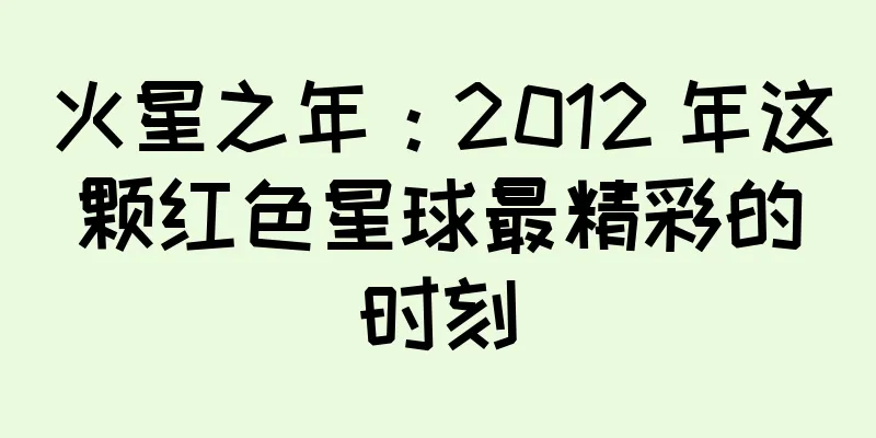 火星之年：2012 年这颗红色星球最精彩的时刻
