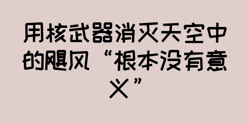 用核武器消灭天空中的飓风“根本没有意义”