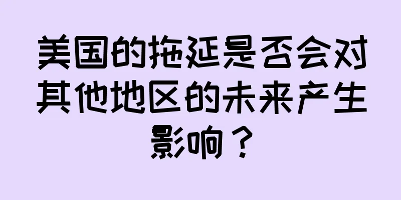 美国的拖延是否会对其他地区的未来产生影响？