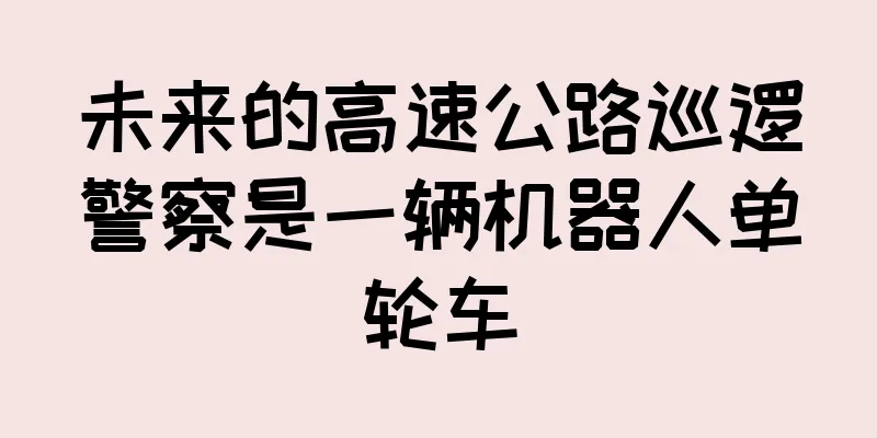 未来的高速公路巡逻警察是一辆机器人单轮车
