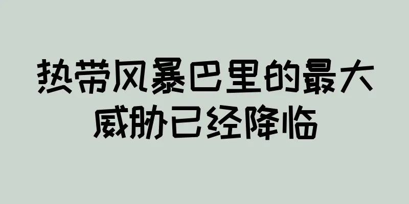 热带风暴巴里的最大威胁已经降临
