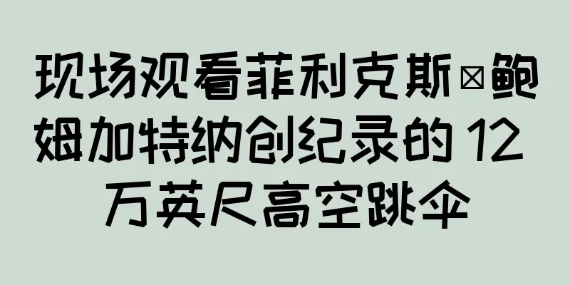现场观看菲利克斯·鲍姆加特纳创纪录的 12 万英尺高空跳伞