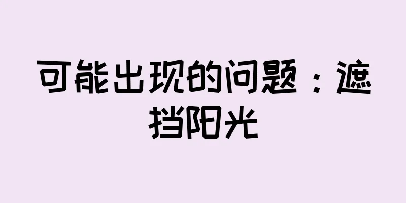 可能出现的问题：遮挡阳光
