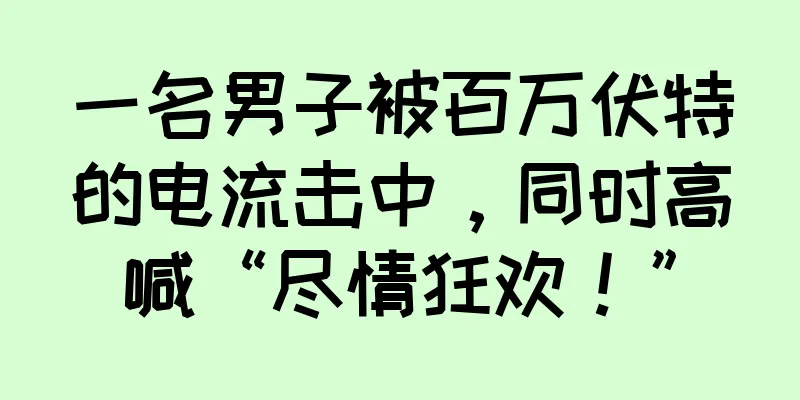 一名男子被百万伏特的电流击中，同时高喊“尽情狂欢！”