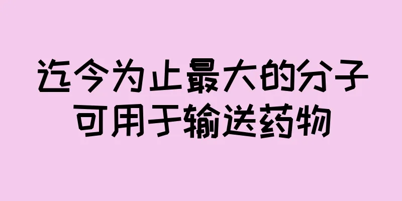 迄今为止最大的分子可用于输送药物