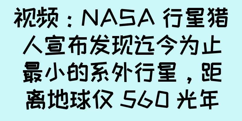 视频：NASA 行星猎人宣布发现迄今为止最小的系外行星，距离地球仅 560 光年