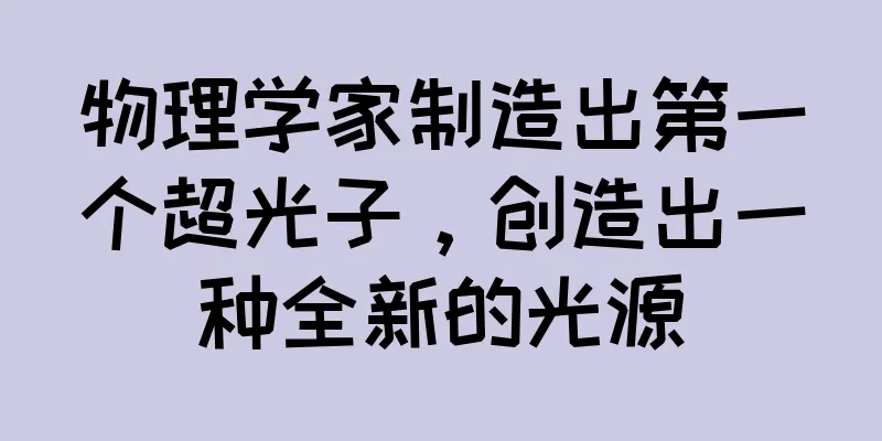 物理学家制造出第一个超光子，创造出一种全新的光源