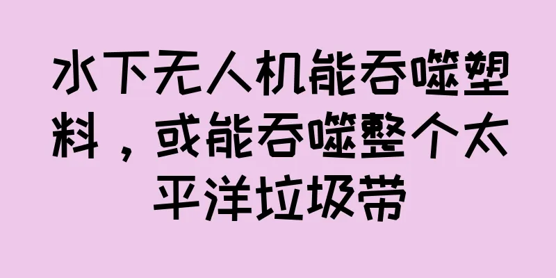水下无人机能吞噬塑料，或能吞噬整个太平洋垃圾带