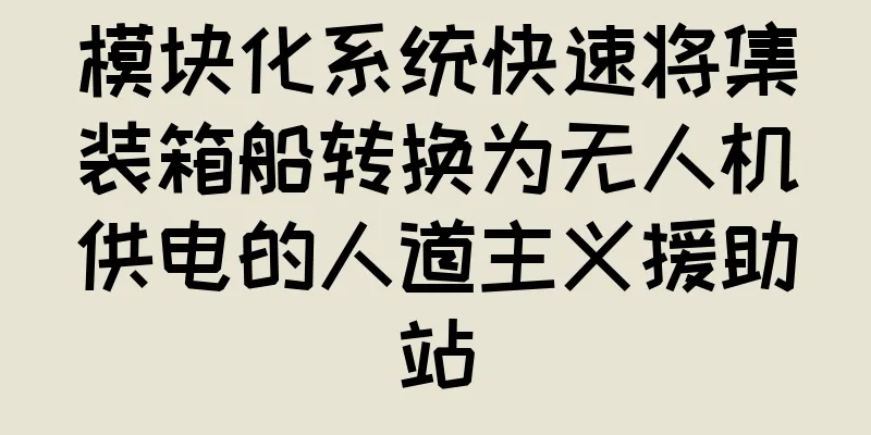 模块化系统快速将集装箱船转换为无人机供电的人道主义援助站