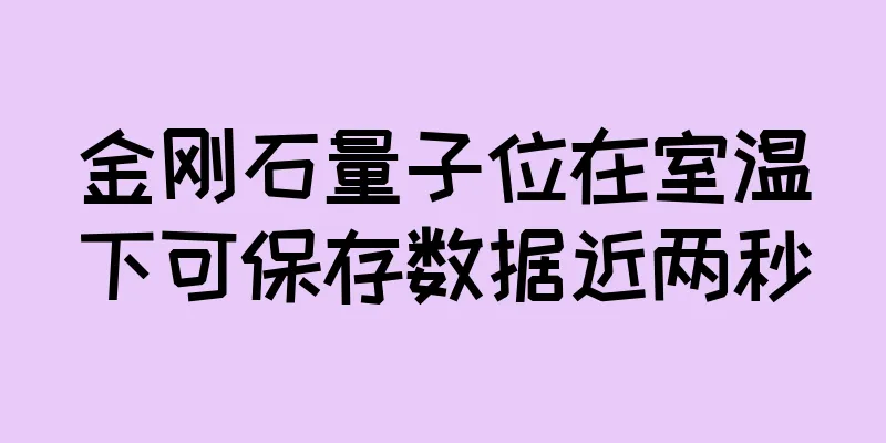 金刚石量子位在室温下可保存数据近两秒