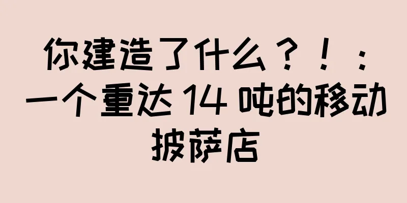 你建造了什么？！：一个重达 14 吨的移动披萨店