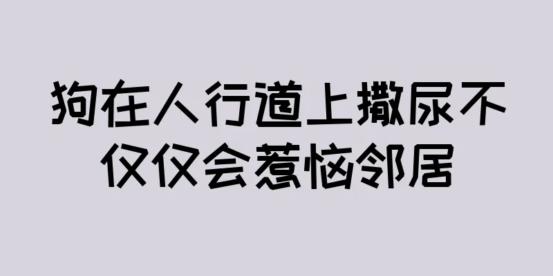 狗在人行道上撒尿不仅仅会惹恼邻居