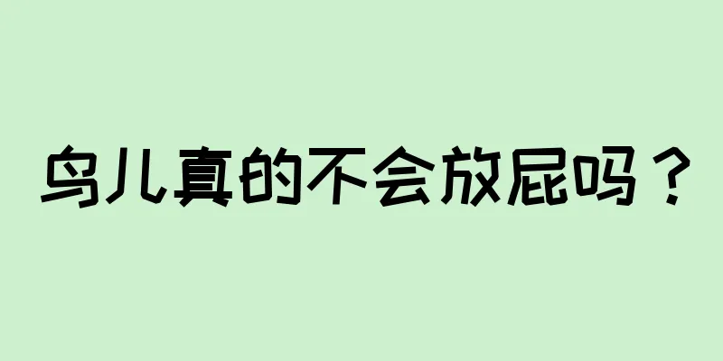 鸟儿真的不会放屁吗？
