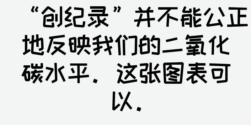 “创纪录”并不能公正地反映我们的二氧化碳水平。这张图表可以。