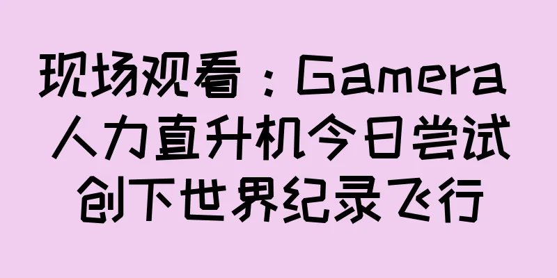 现场观看：Gamera 人力直升机今日尝试创下世界纪录飞行