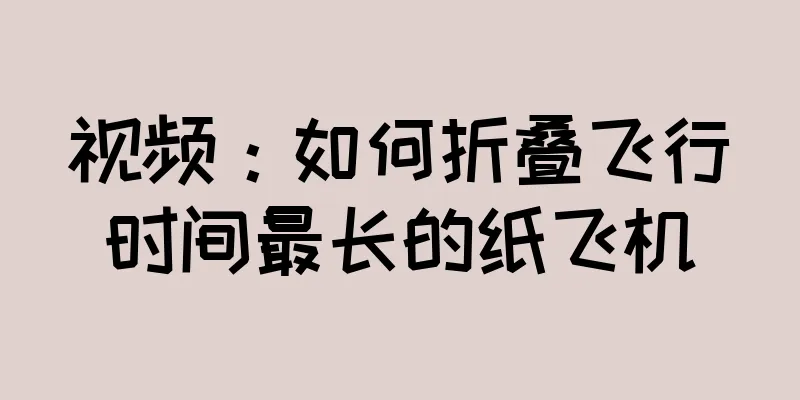视频：如何折叠飞行时间最长的纸飞机