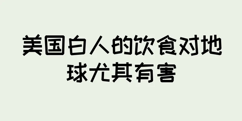 美国白人的饮食对地球尤其有害