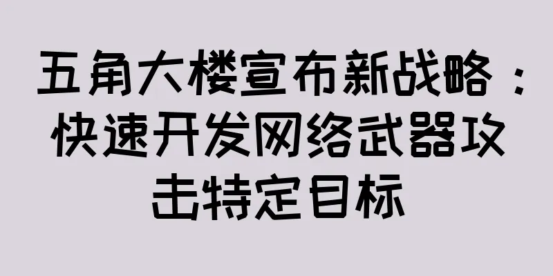 五角大楼宣布新战略：快速开发网络武器攻击特定目标