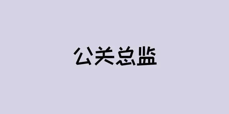 公关总监