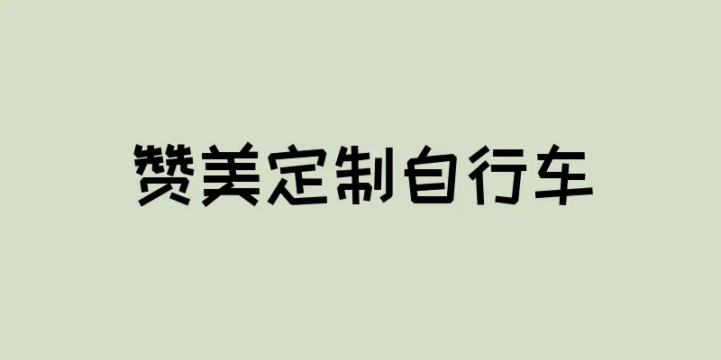 赞美定制自行车