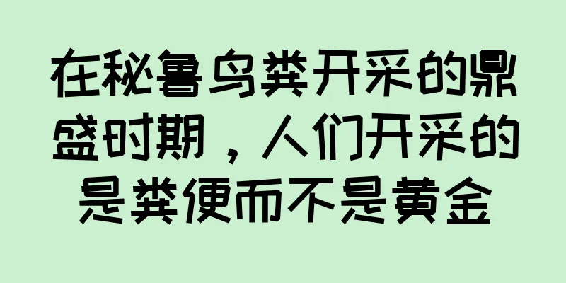 在秘鲁鸟粪开采的鼎盛时期，人们开采的是粪便而不是黄金