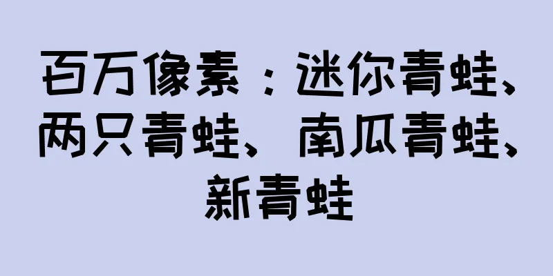 百万像素：迷你青蛙、两只青蛙、南瓜青蛙、新青蛙