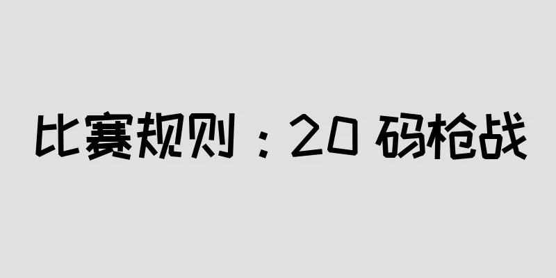 比赛规则：20 码枪战