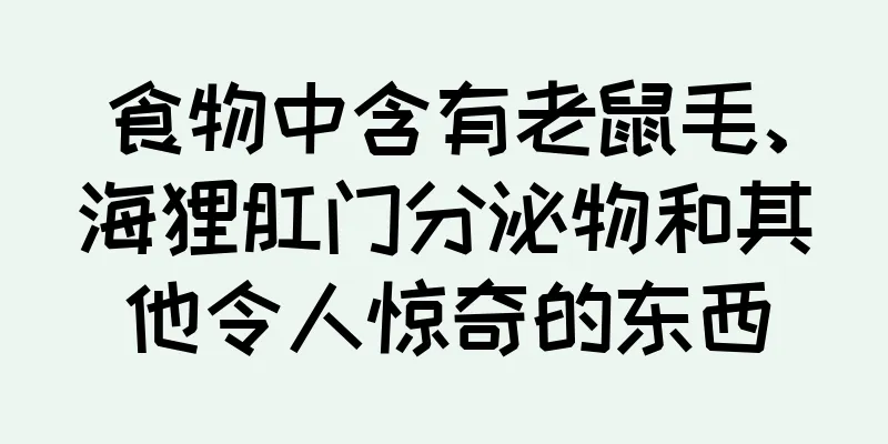 食物中含有老鼠毛、海狸肛门分泌物和其他令人惊奇的东西