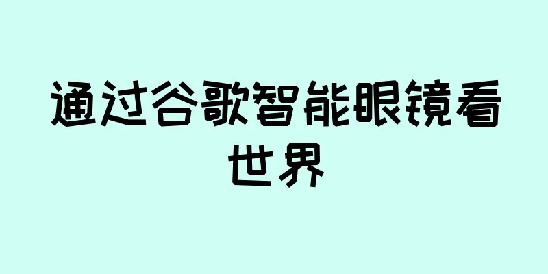 通过谷歌智能眼镜看世界