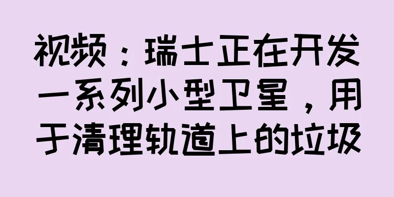视频：瑞士正在开发一系列小型卫星，用于清理轨道上的垃圾