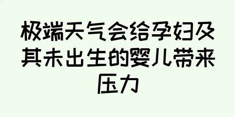 极端天气会给孕妇及其未出生的婴儿带来压力