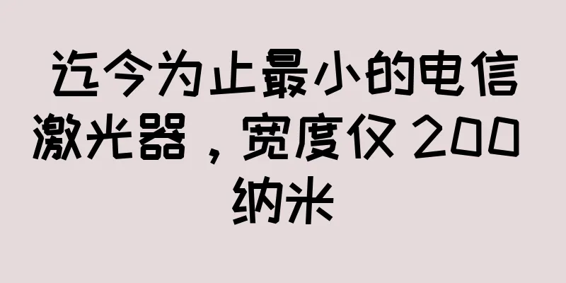 迄今为止最小的电信激光器，宽度仅 200 纳米