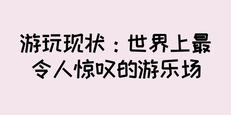 游玩现状：世界上最令人惊叹的游乐场
