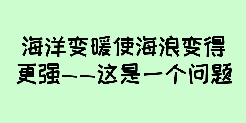 海洋变暖使海浪变得更强——这是一个问题