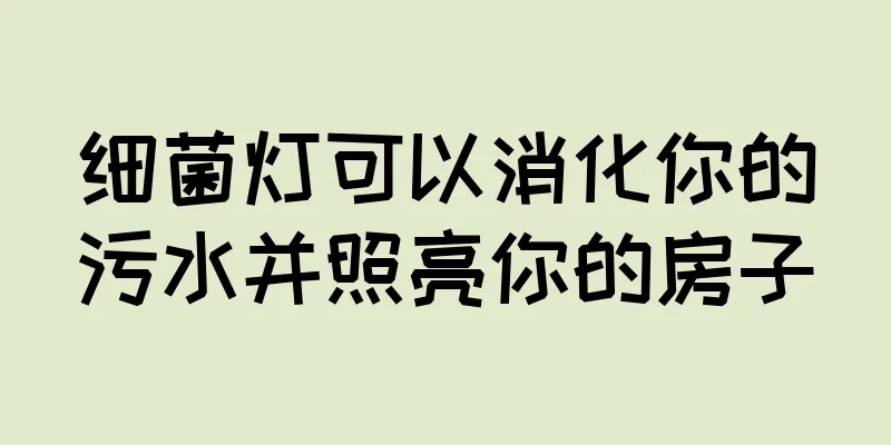 细菌灯可以消化你的污水并照亮你的房子