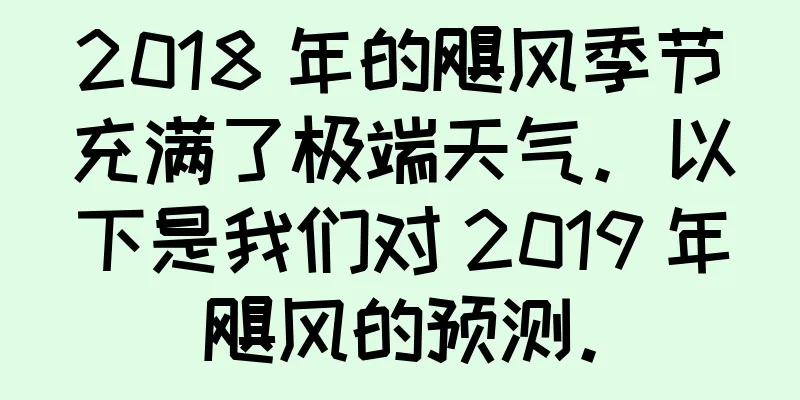 2018 年的飓风季节充满了极端天气。以下是我们对 2019 年飓风的预测。