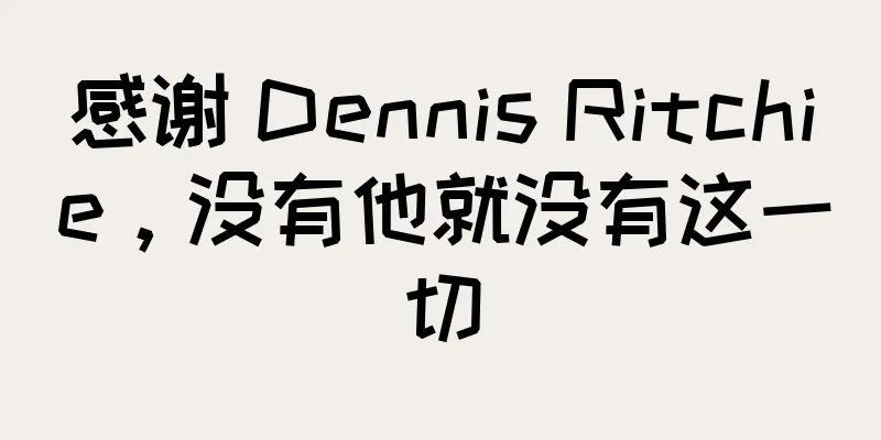 感谢 Dennis Ritchie，没有他就没有这一切