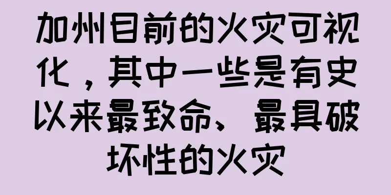加州目前的火灾可视化，其中一些是有史以来最致命、最具破坏性的火灾