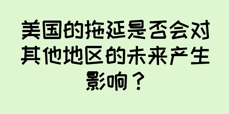 美国的拖延是否会对其他地区的未来产生影响？