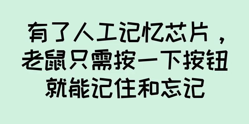 有了人工记忆芯片，老鼠只需按一下按钮就能记住和忘记