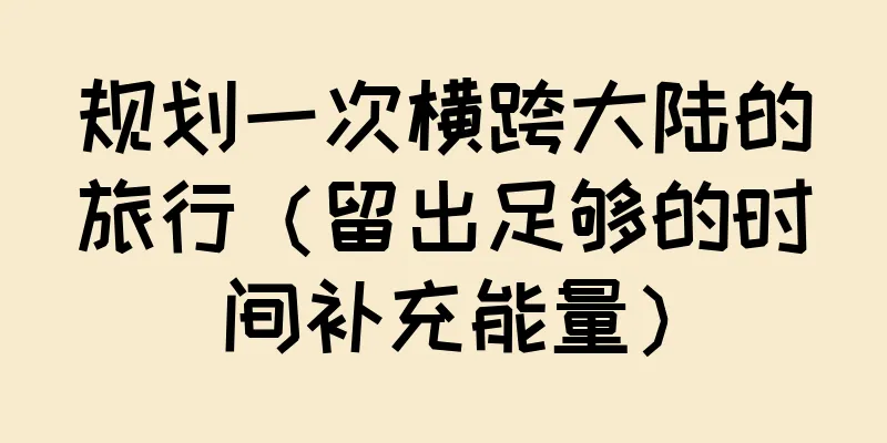 规划一次横跨大陆的旅行（留出足够的时间补充能量）