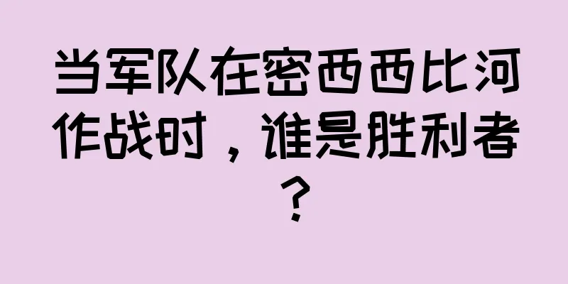 当军队在密西西比河作战时，谁是胜利者？