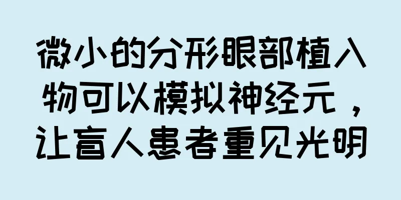 微小的分形眼部植入物可以模拟神经元，让盲人患者重见光明