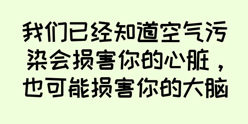 我们已经知道空气污染会损害你的心脏，也可能损害你的大脑