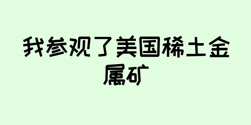 我参观了美国稀土金属矿