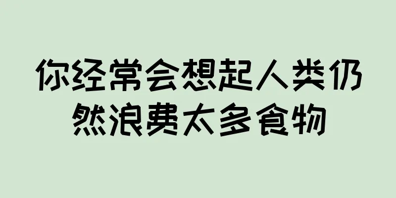 你经常会想起人类仍然浪费太多食物