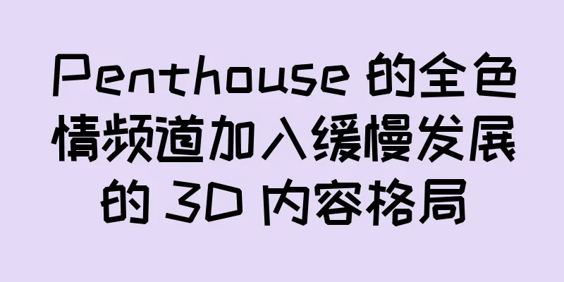 Penthouse 的全色情频道加入缓慢发展的 3D 内容格局