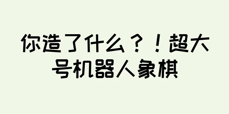 你造了什么？！超大号机器人象棋