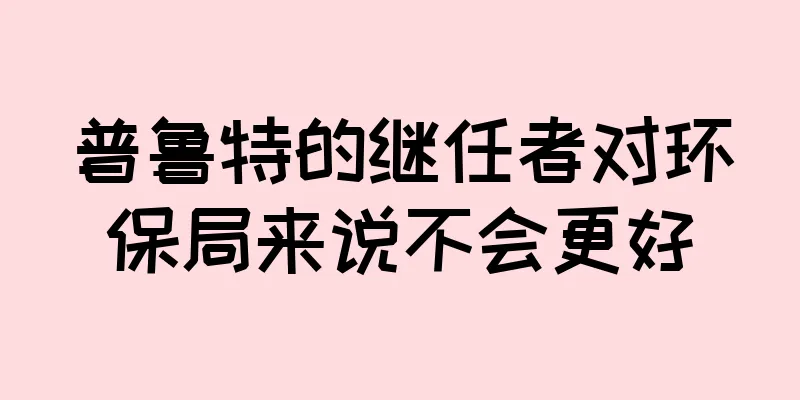普鲁特的继任者对环保局来说不会更好