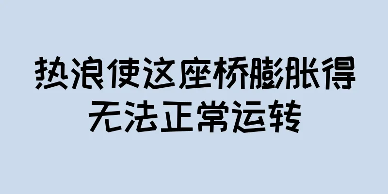 热浪使这座桥膨胀得无法正常运转